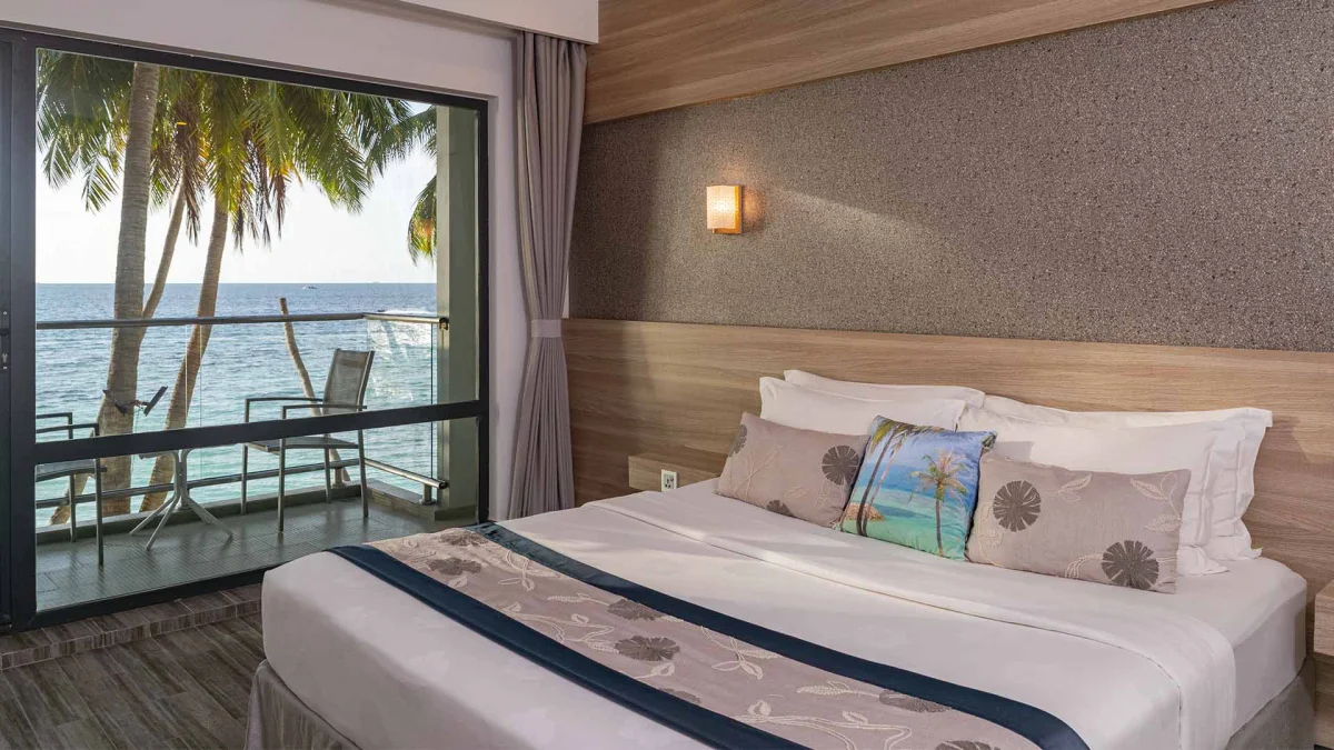 Deluxe-Doppelzimmer mit Meerblick und Balkon