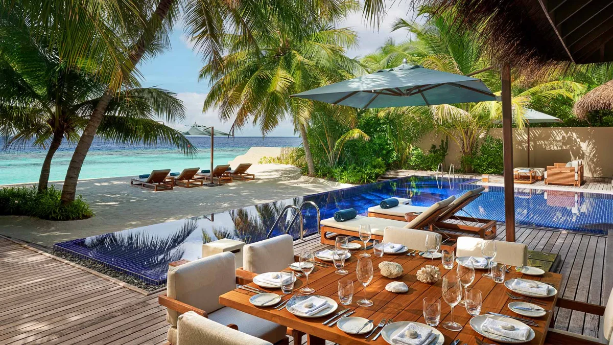 1 Three-Bedroom Beach Pavilion with Pool